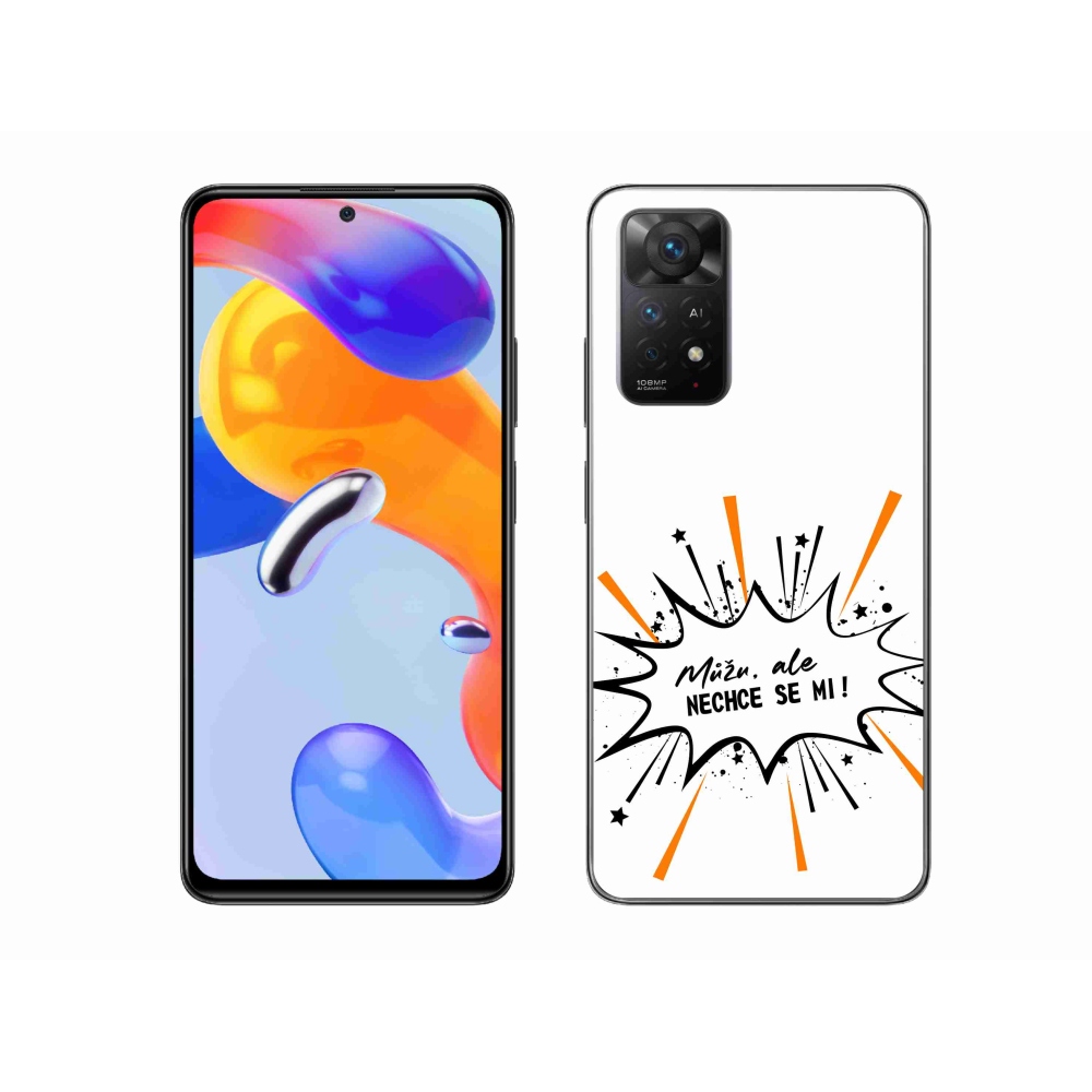 Gélový kryt mmCase na Xiaomi Redmi Note 11 Pro 4G/5G - vtipný text 11 biele pozadie