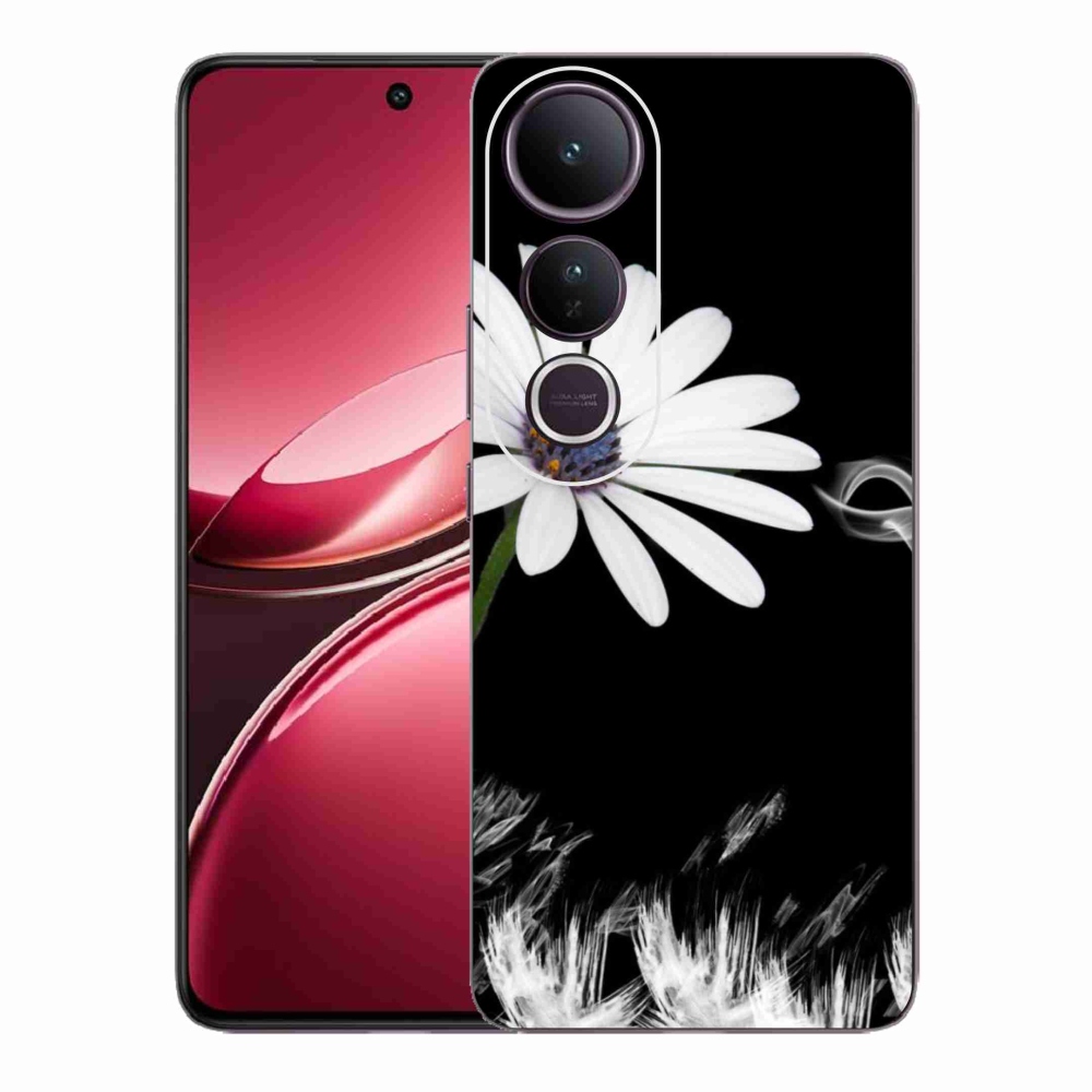 Gélový kryt mmCase na Vivo V50 Lite 4G/5G - biela kvetina