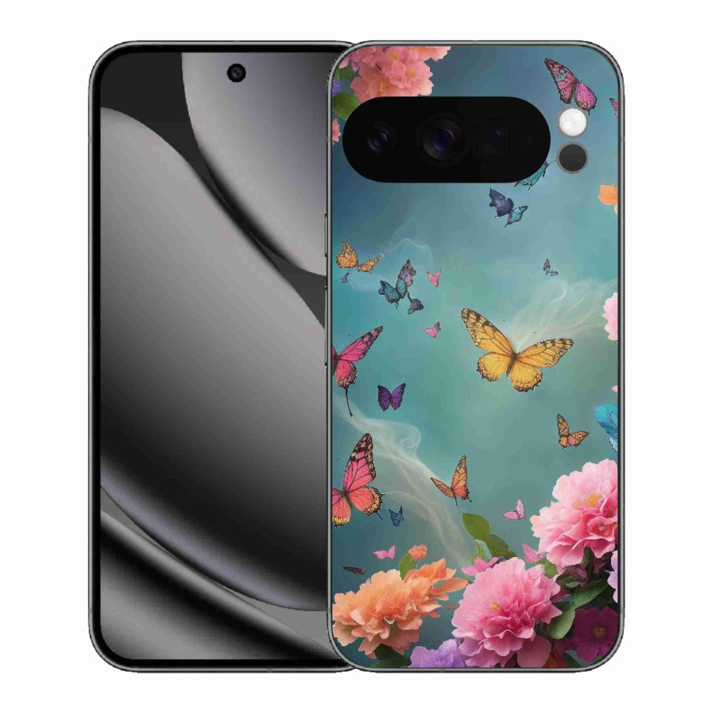 Gélový kryt mmCase na Google Pixel 10 Pro XL - farebné kvety a motýle
