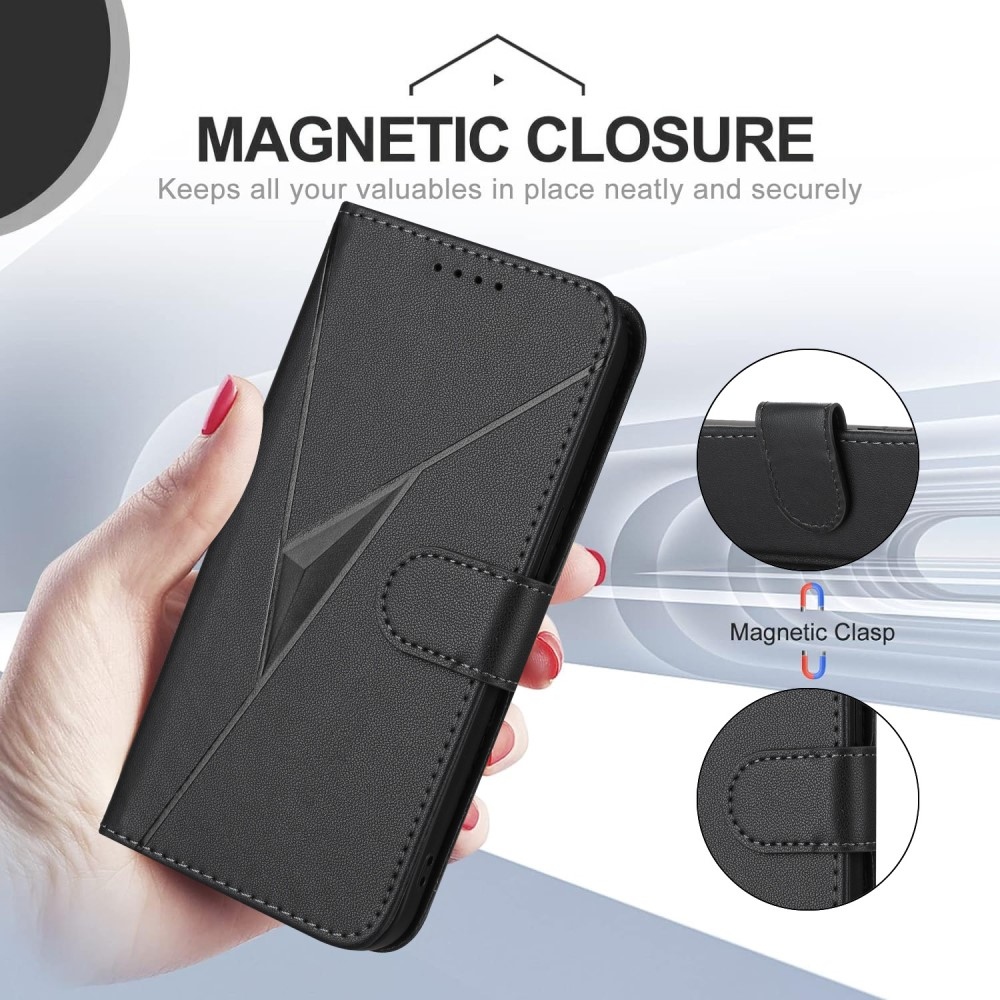 Triangles knižkové puzdro na Realme 14 5G - čierne
