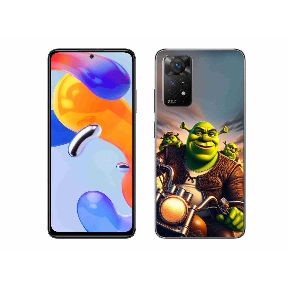 Gélový kryt mmCase na Xiaomi Redmi Note 11 Pro 4G/5G - shrek na motorke