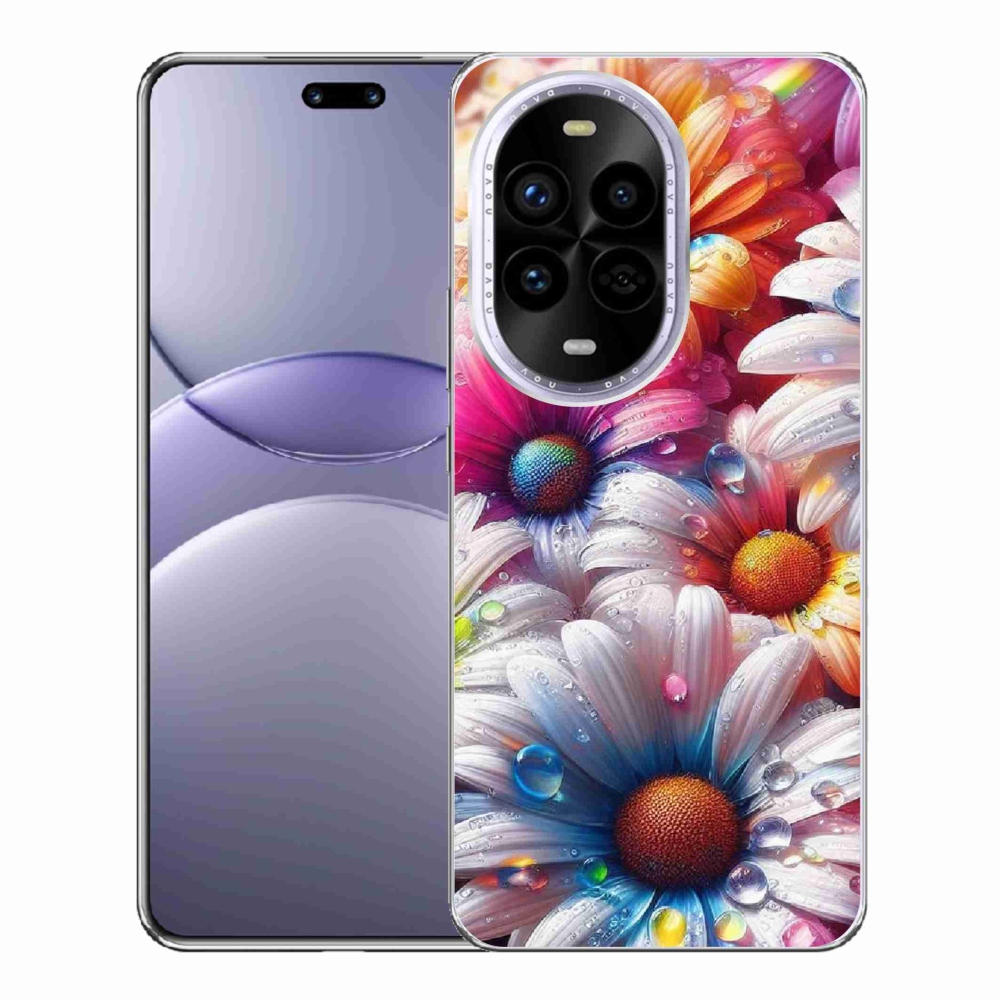 Gélový kryt mmCase na Huawei Nova 13 Pro 5G - farebné margaréty