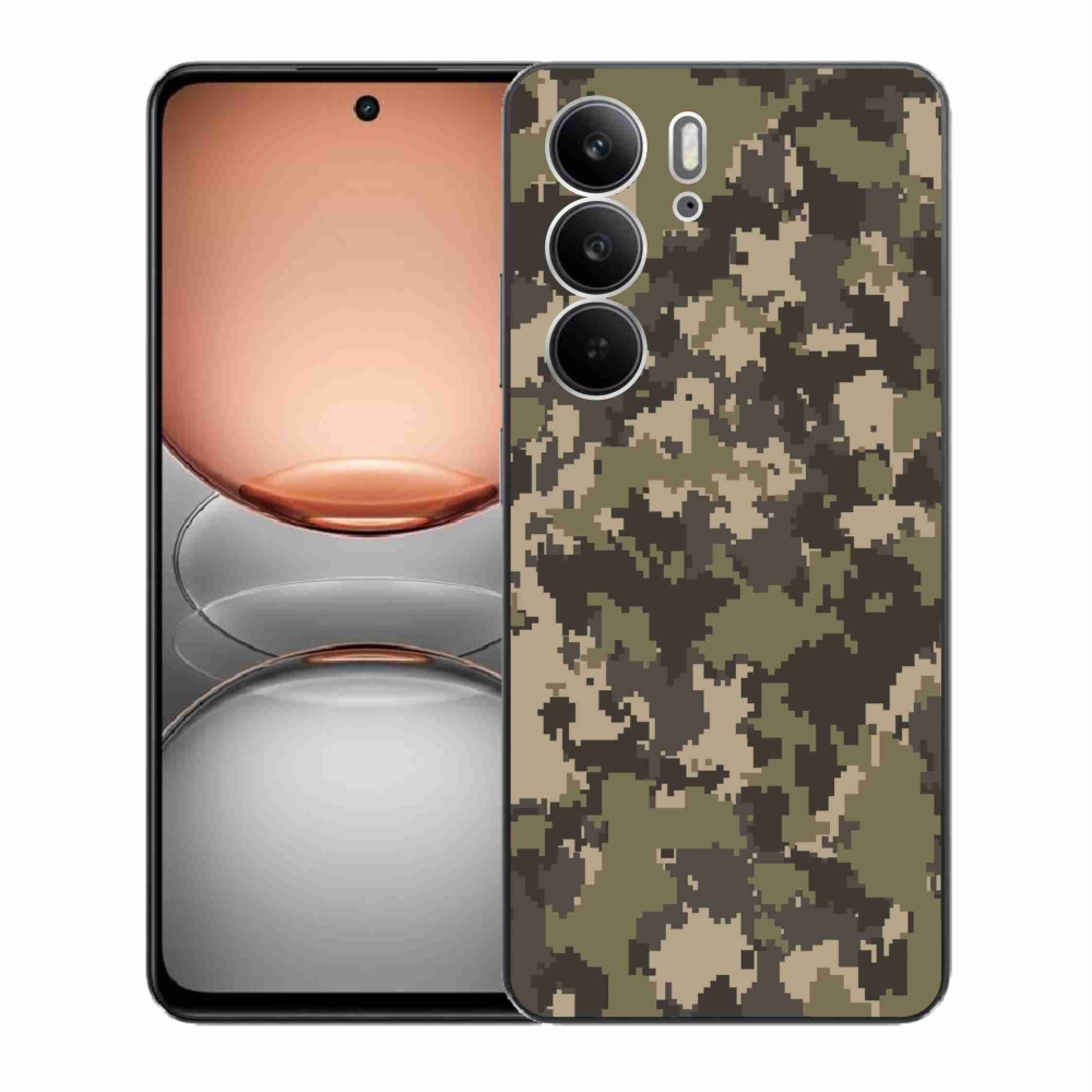 Gélový kryt mmCase na Realme C75 - maskáčový vzor 12