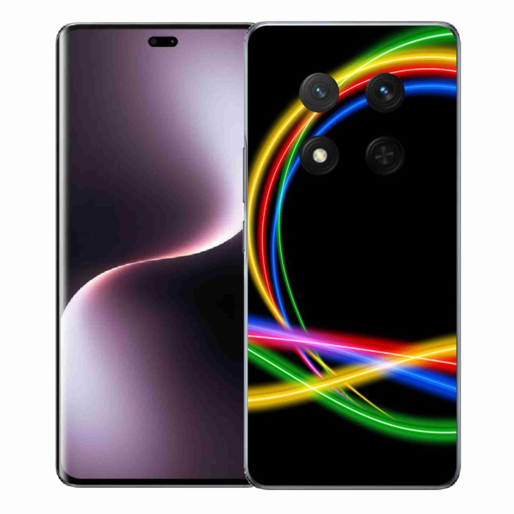 Gélový kryt mmCase na Honor Magic 7 Lite 5G - neónové kruhy