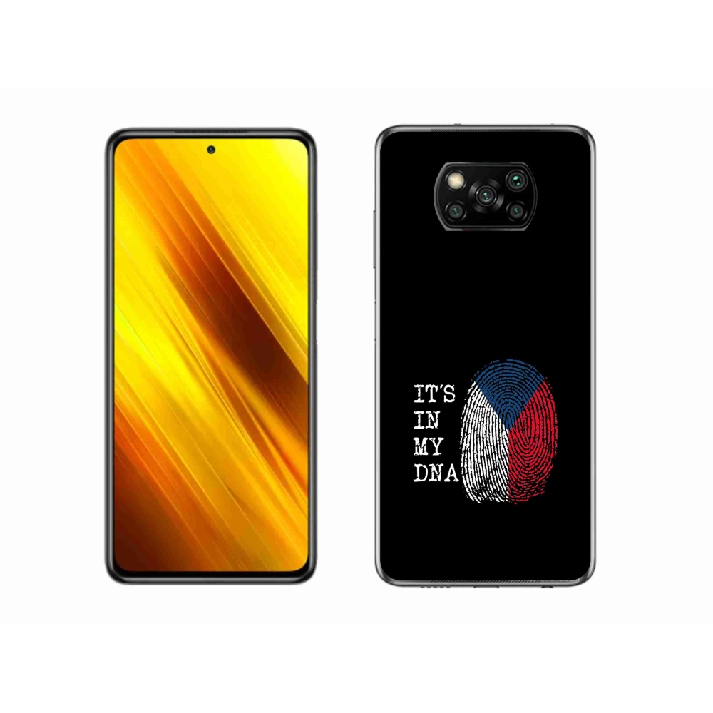 Gélový kryt mmCase na Xiaomi Poco X3 Pro - vlajka odtlačok prsta čierne pozadie