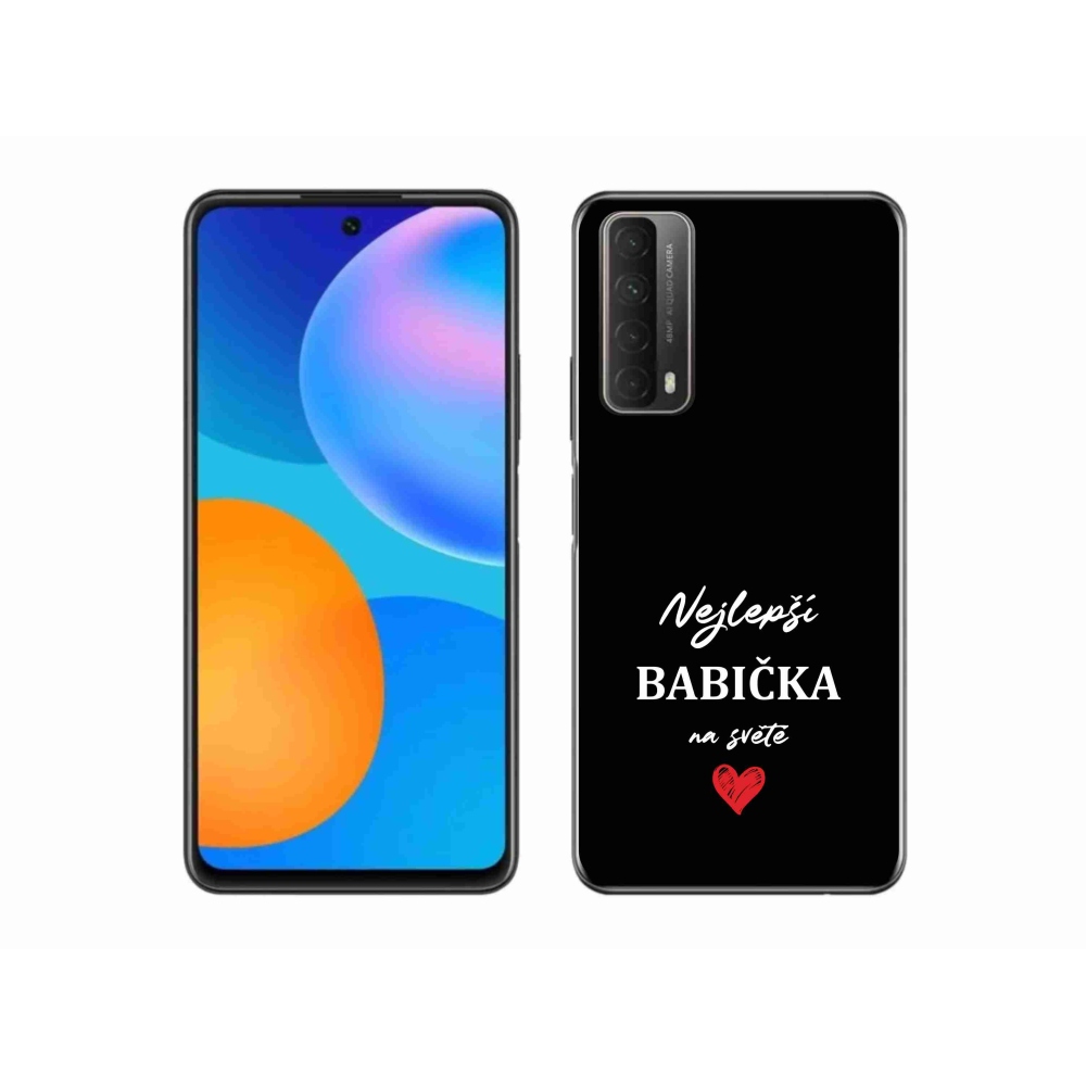 Gélový kryt mmCase na Huawei P Smart (2021) - najlepšia babička 1 čierne pozadie