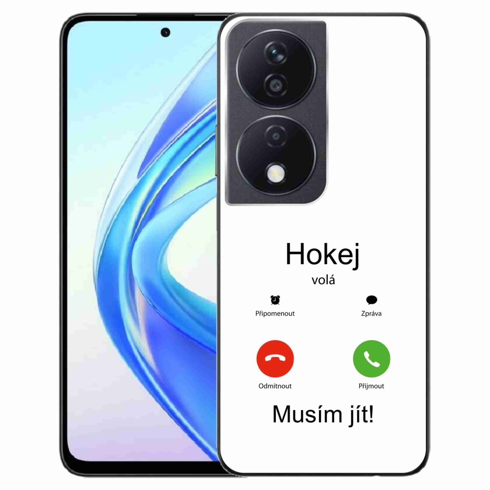 Gélový kryt mmCase na Honor X7b/Honor 90 Smart - hokej volá biele pozadie