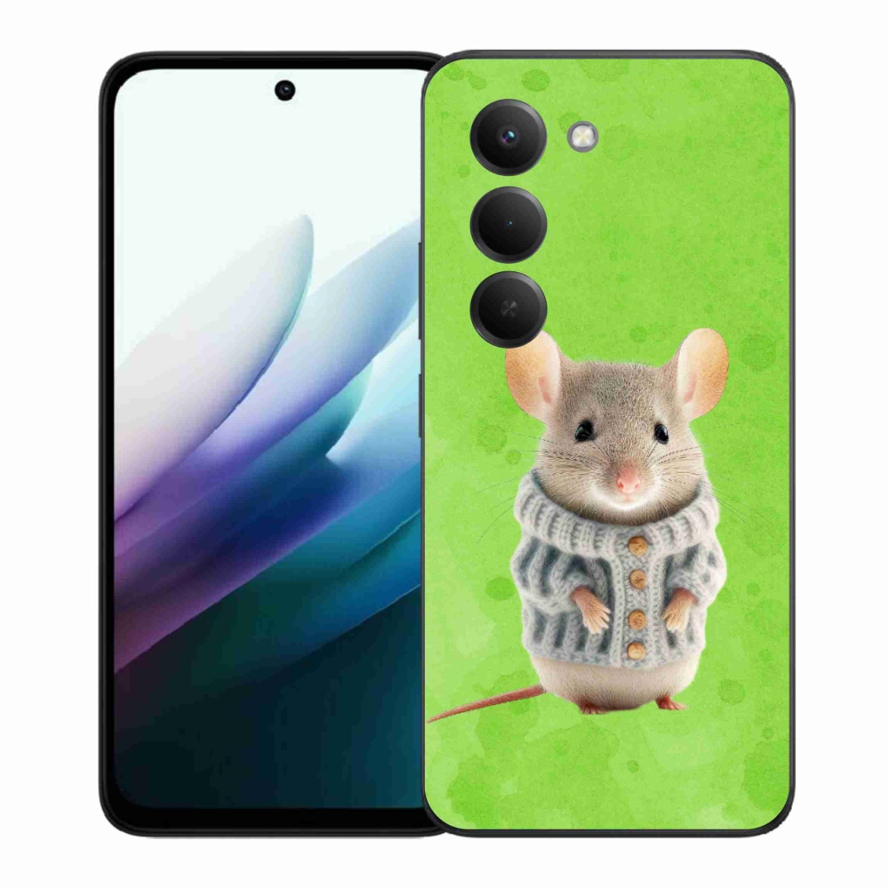 Gélový kryt mmCase na Xiaomi Redmi 15 4G/5G (171mm) - myška vo svetri