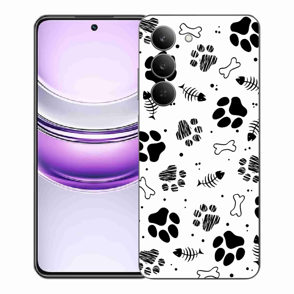 Gélový kryt mmCase na Realme 14x 5G - psie labky 1