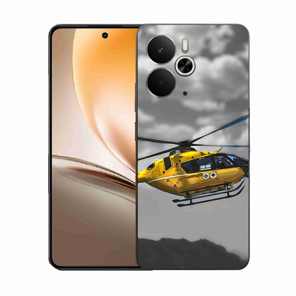 Gélový kryt mmCase na Realme 14 5G - žltá helikoptéra