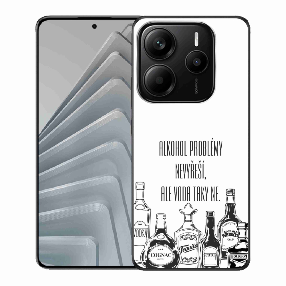 Gélový kryt mmCase na Xiaomi Redmi Note 14 5G - vtipný text biele pozadie