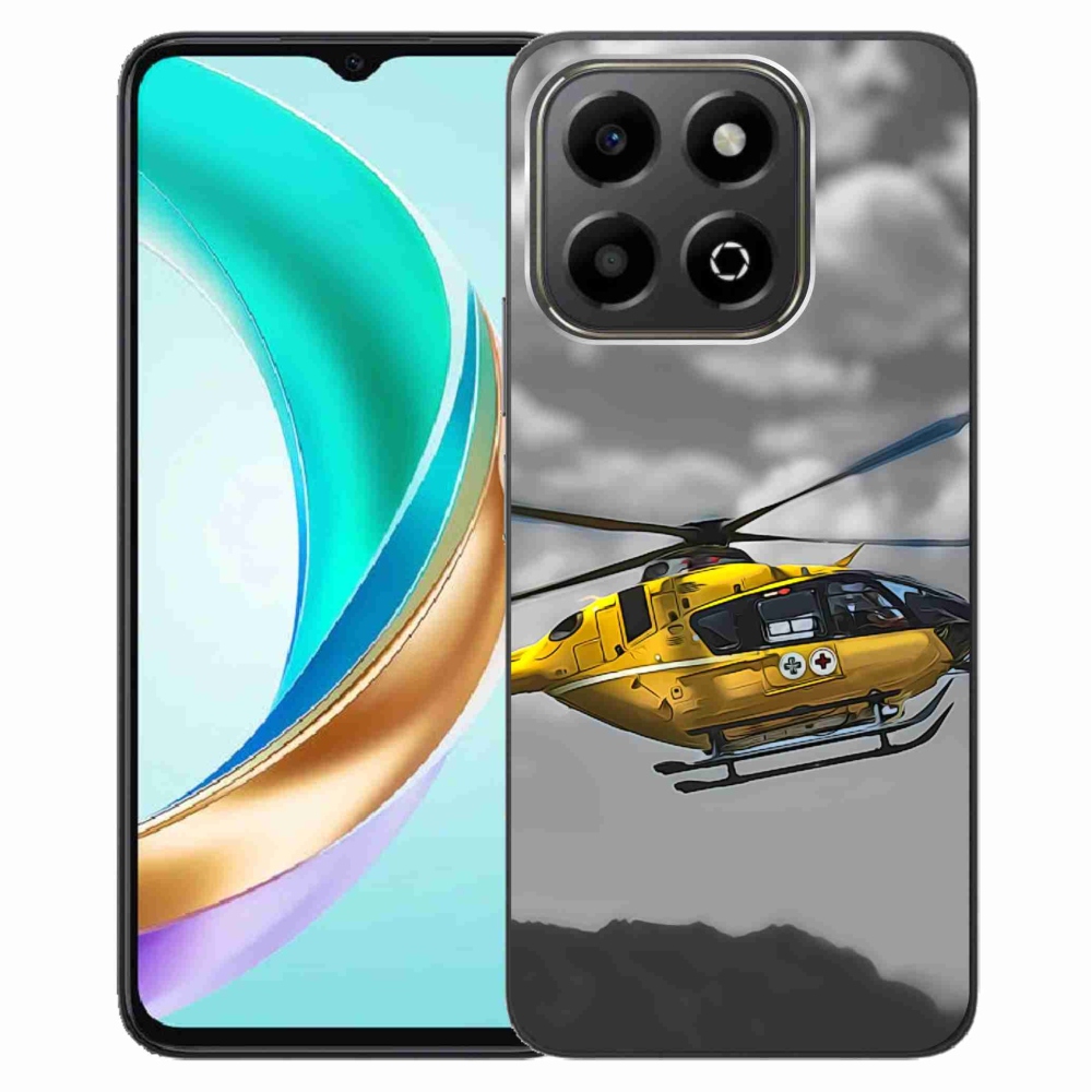 Gélový kryt mmCase na Honor X6b - žltá helikoptéra