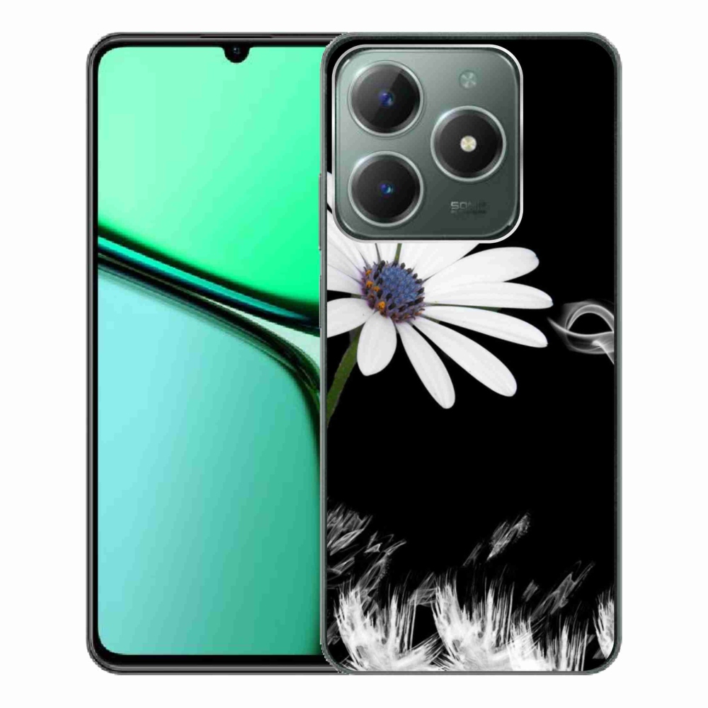 Gélový kryt mmCase na Realme C61 - biela kvetina