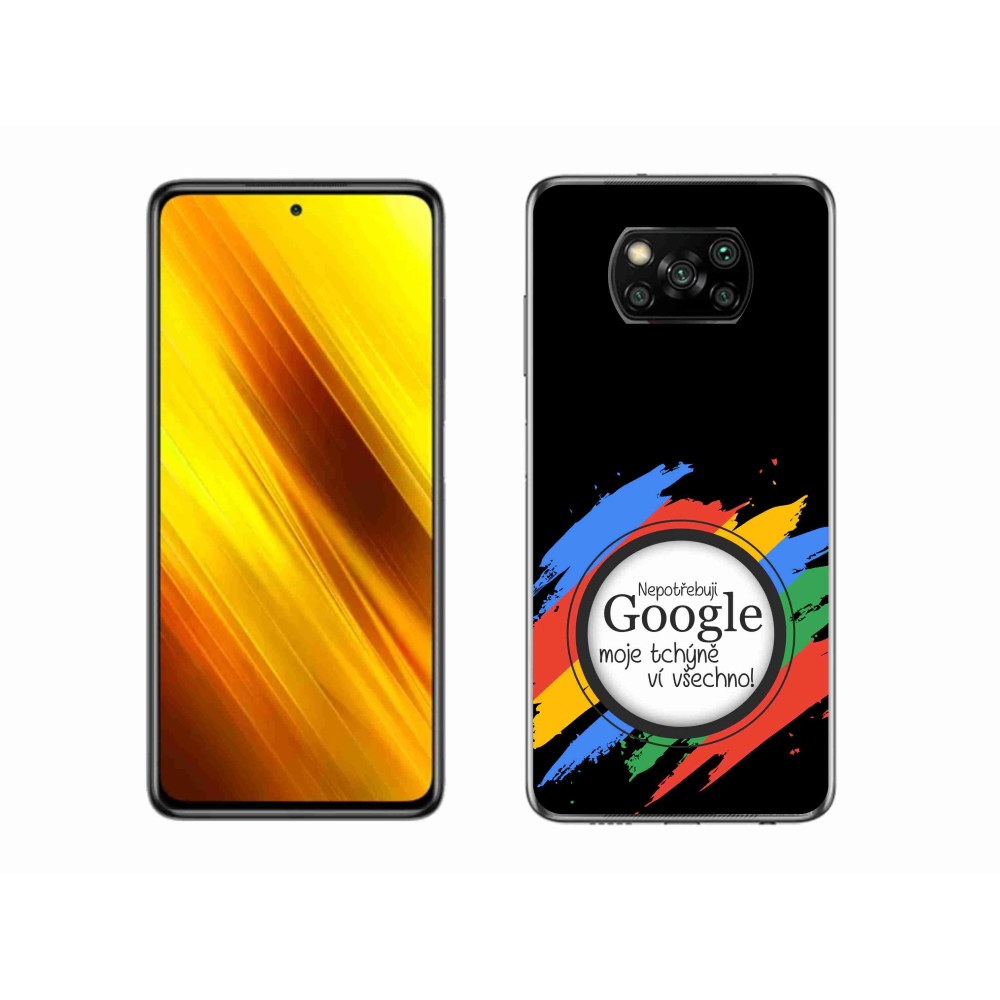 Gélový kryt mmCase na Xiaomi Poco X3 Pro - svokra vie všetko čierne pozadie