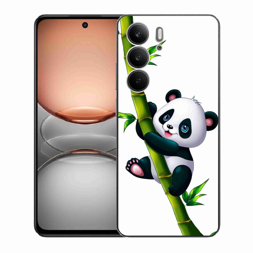 Gélový kryt mmCase na Realme C75 - panda na bambuse
