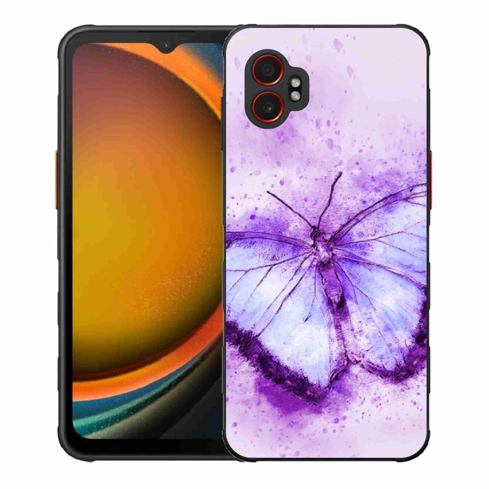 Gélový kryt mmCase na Samsung Galaxy Xcover 7 Pro - fialový motýľ