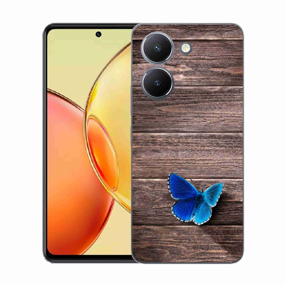 Gélový kryt mmCase na Vivo Y36 - modrý motýľ 1