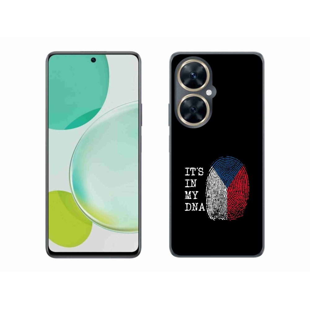 Gélový kryt mmCase na Huawei Nova 11i - vlajka odtlačok prsta čierne pozadie