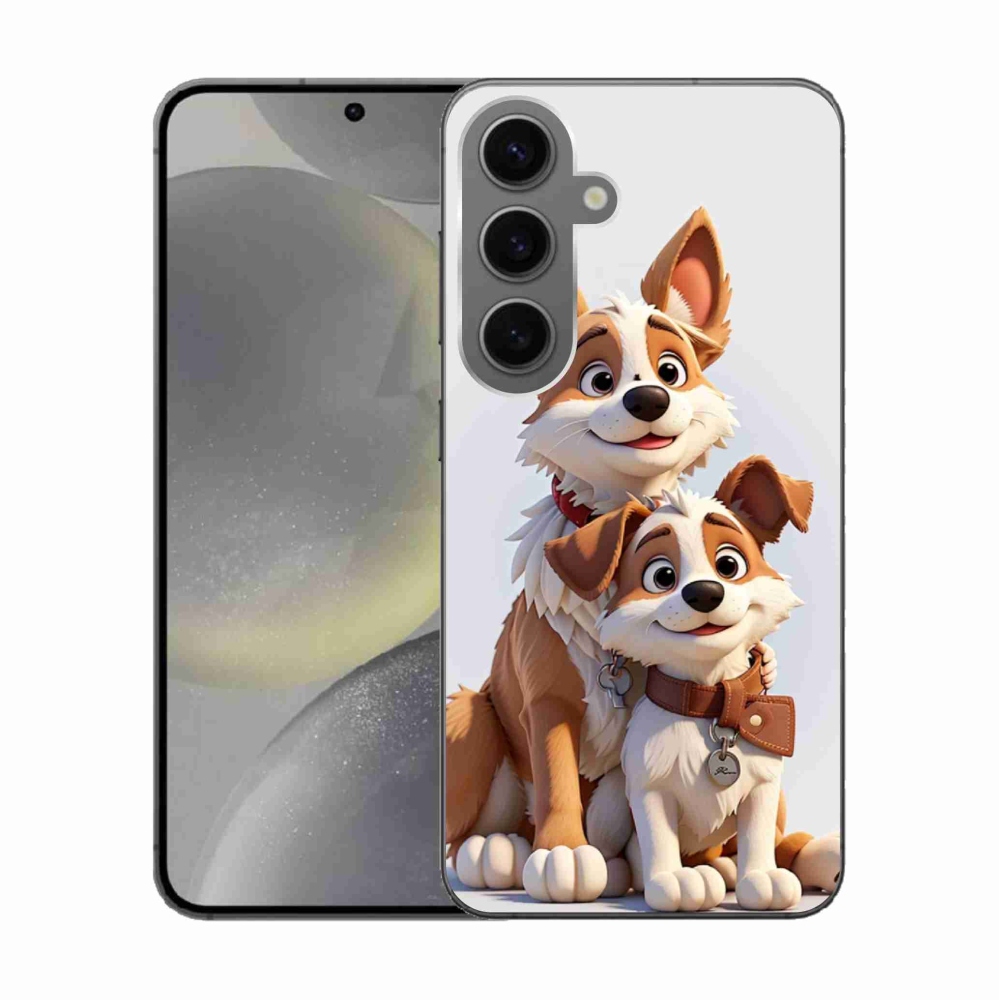 Gélový kryt mmCase na Samsung Galaxy S24 - kreslenie psy