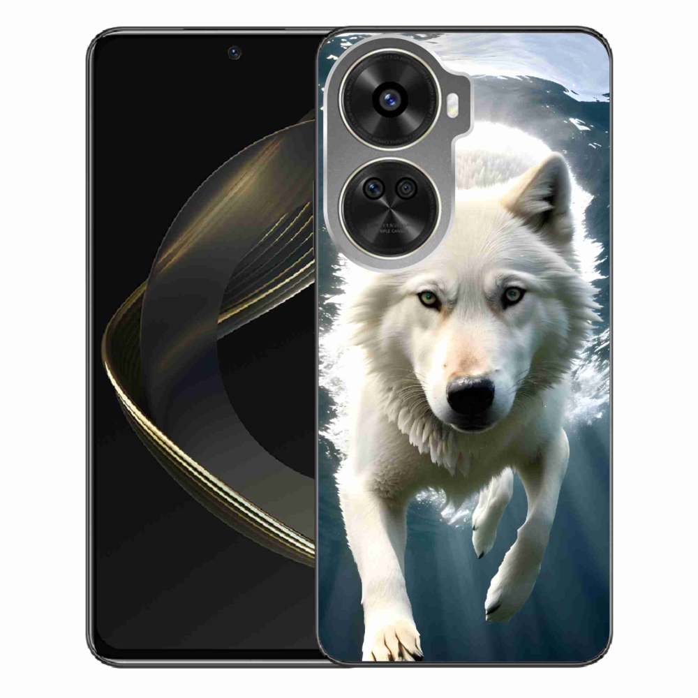 Gélový kryt mmCase na Huawei Nova 12 SE - biely vlk