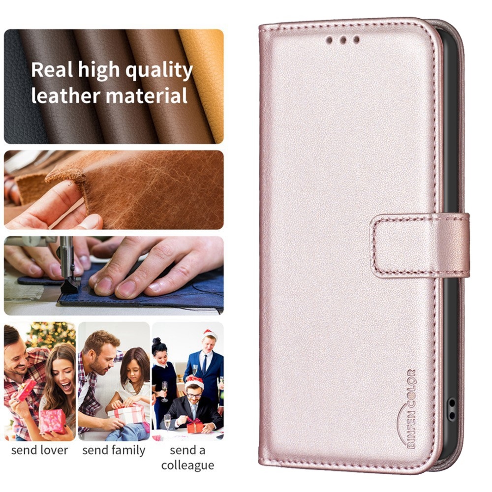 BNF knižkové púzdro na Samsung Galaxy M15 5G - ružovozlaté