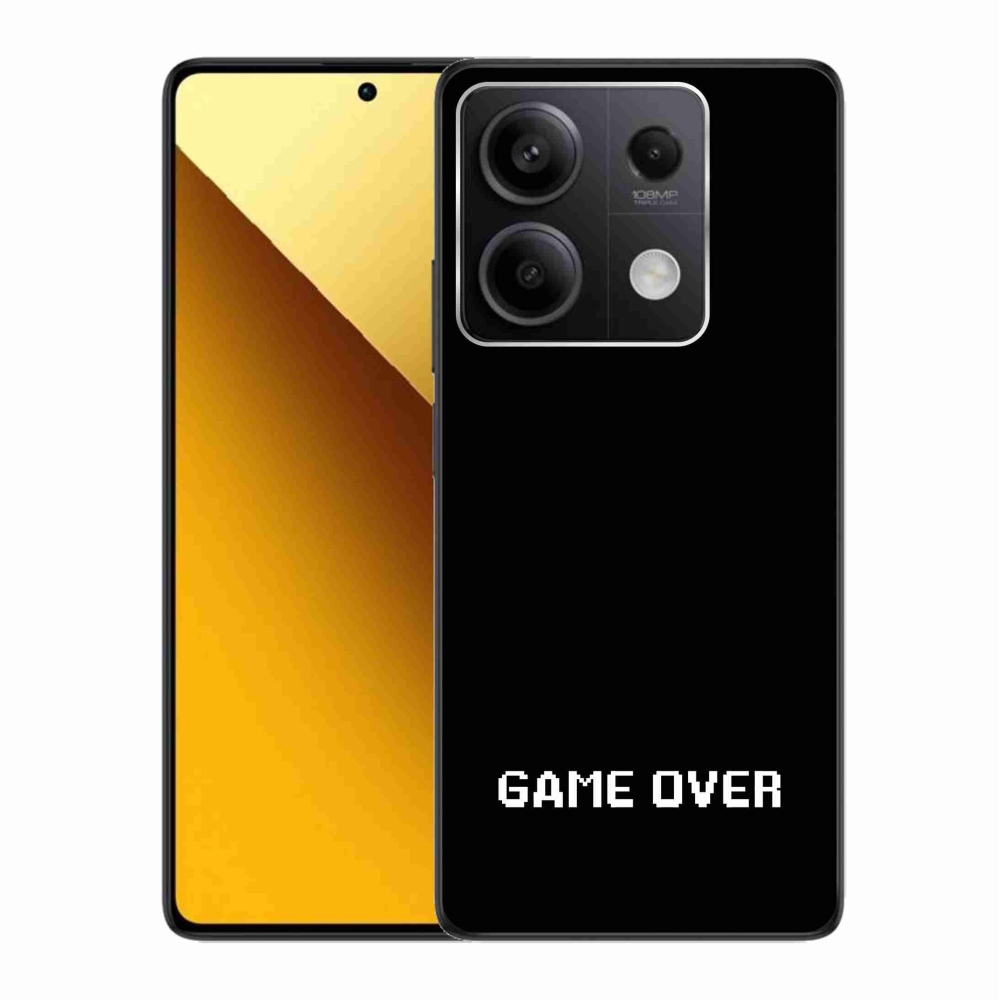 Gélový kryt mmCase na Xiaomi Redmi Note 13 5G - game over čierne pozadie