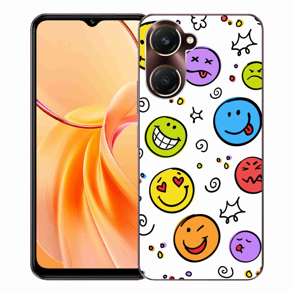 Gélový kryt mmCase na Vivo Y28s 5G - smajlíci