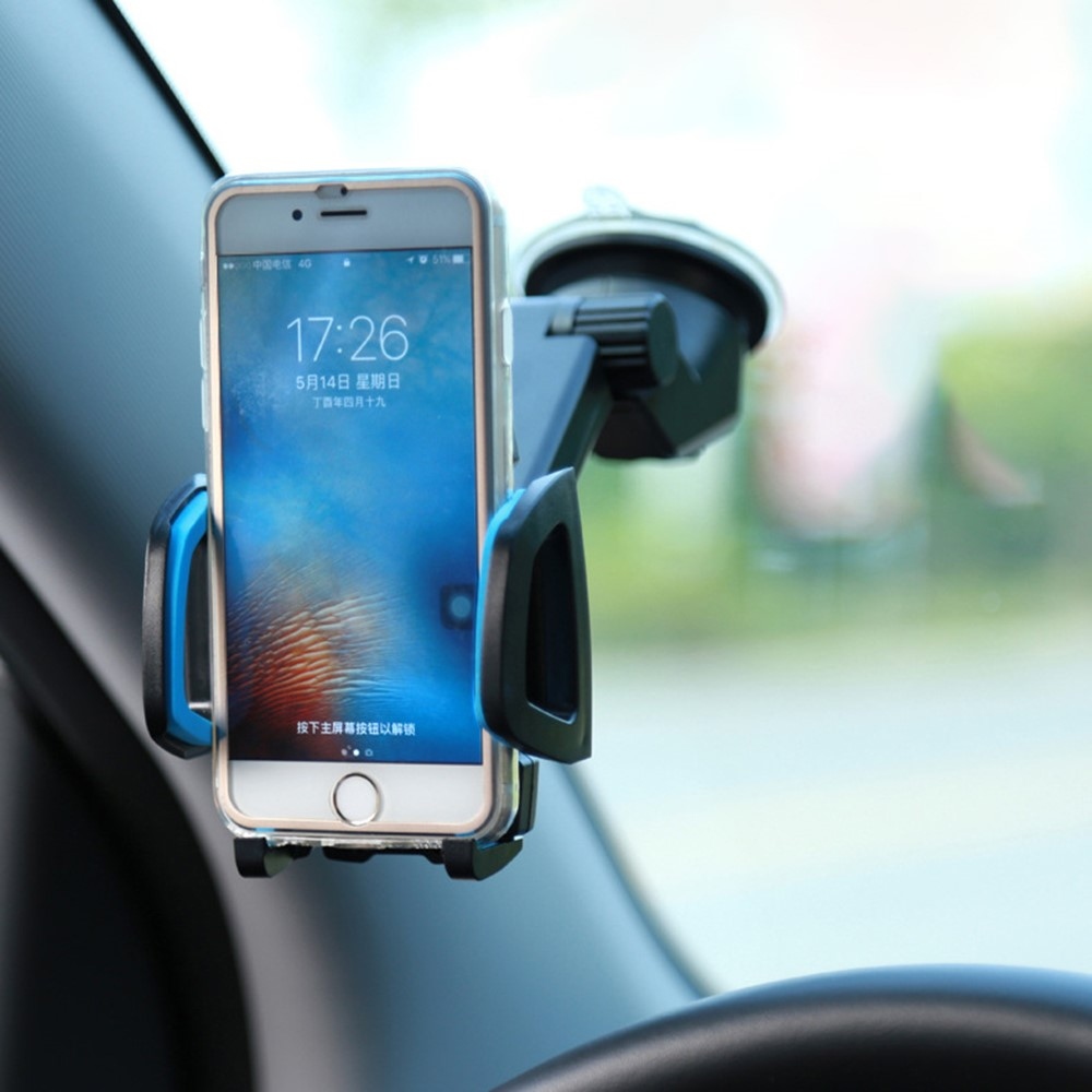 Univerzálny držiak do auta na sklo pre mobilný telefón do 6,3 - žltý