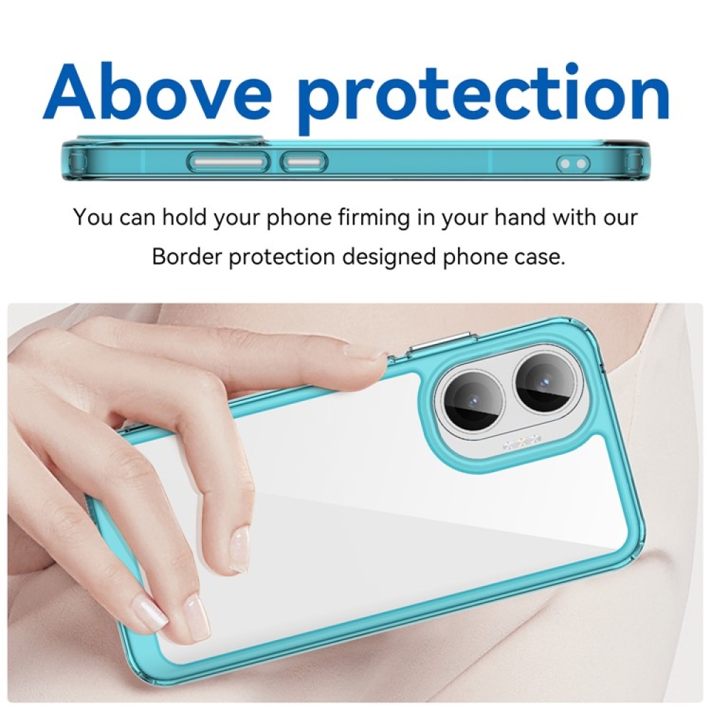 Gélový obal s pevným chrbtom na Xiaomi Poco F7 5G - svetlomodrý