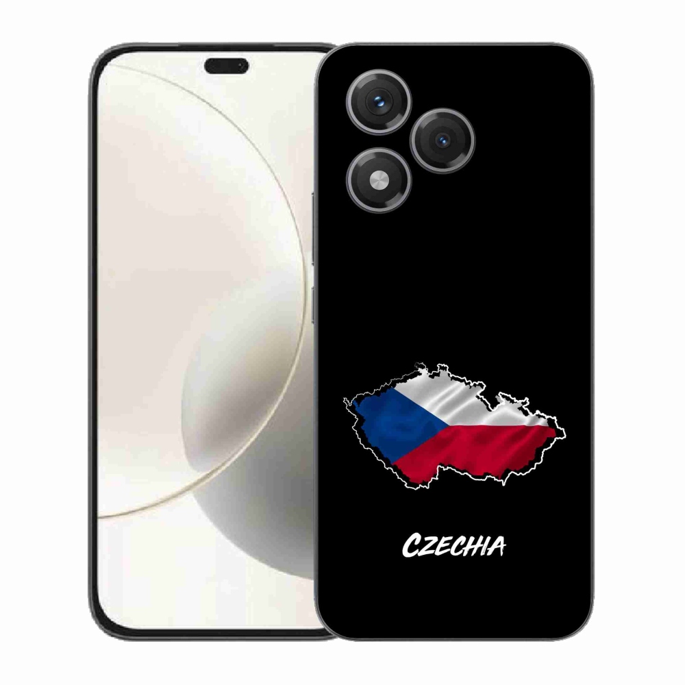Gélový kryt mmCase na Honor 400 Lite - Czechia čierne pozadie
