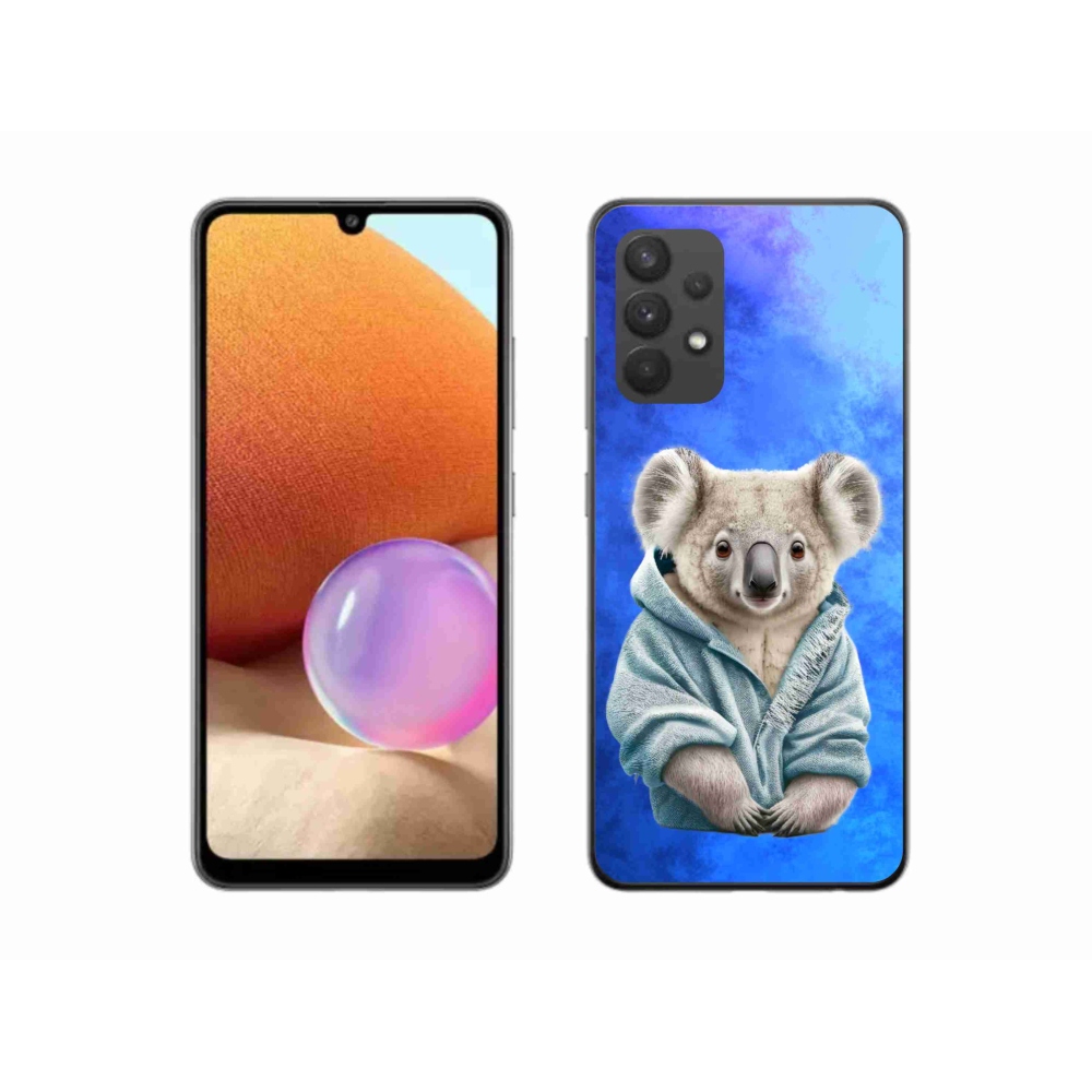 Gélový kryt mmCase na Samsung Galaxy A32 4G - koala vo svetri