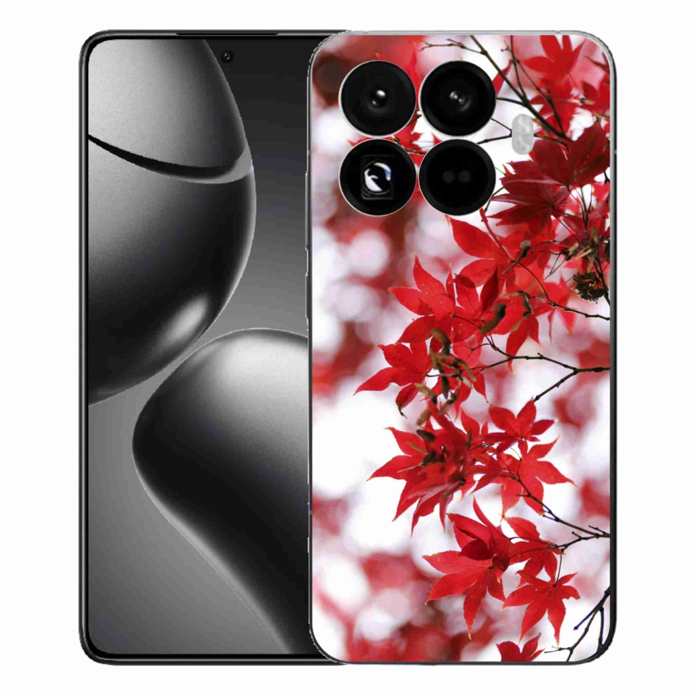 Gélový kryt mmCase na Xiaomi 15T Pro - červené listy