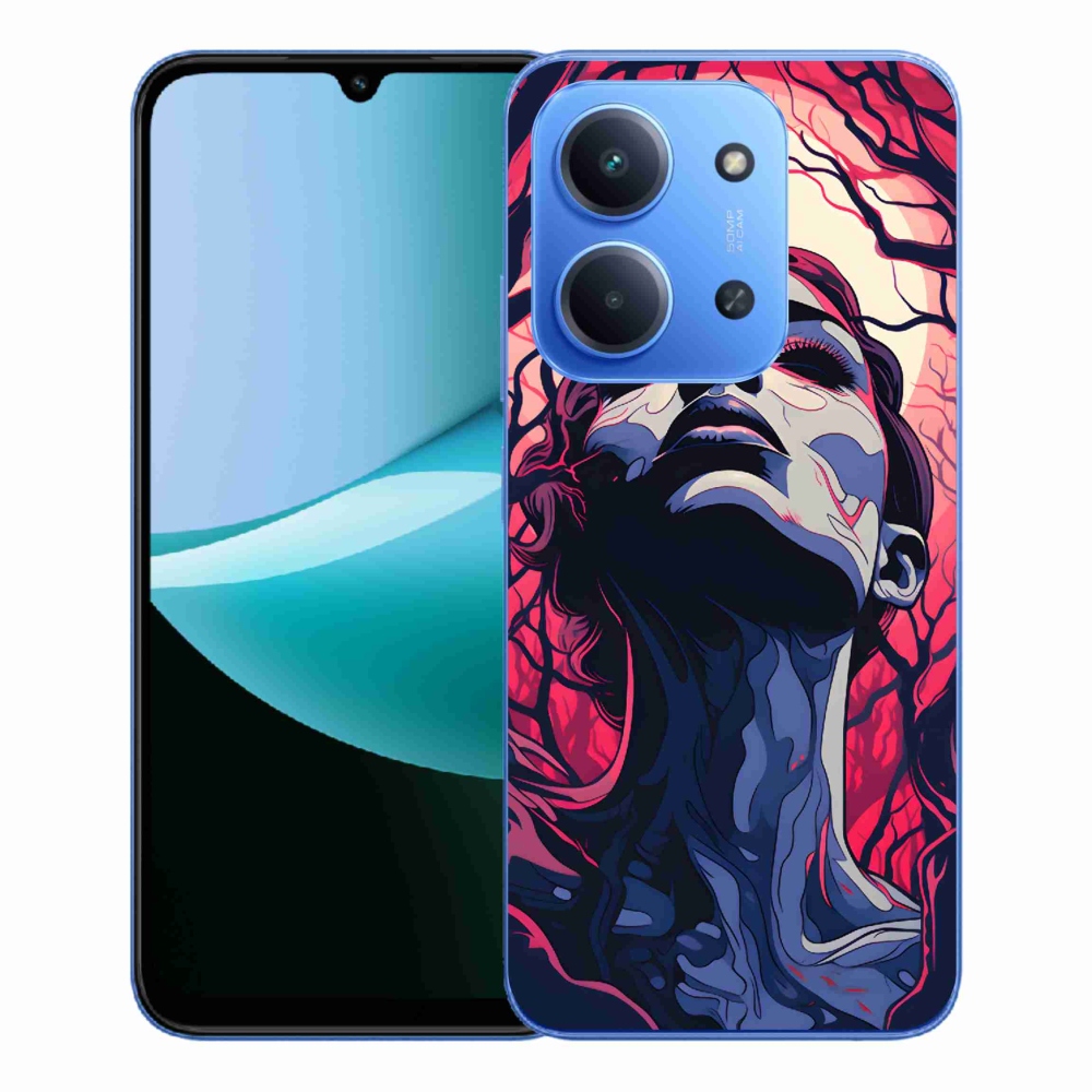 Gélový kryt mmCase na Xiaomi Redmi 15C 4G/5G (173mm) - abstraktná tvár