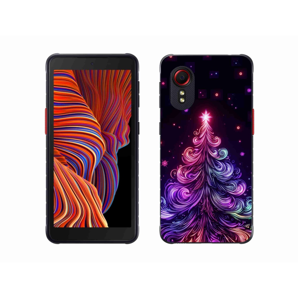 Gélový kryt mmCase na Samsung Galaxy Xcover 5 - neónový vianočný stromček 1