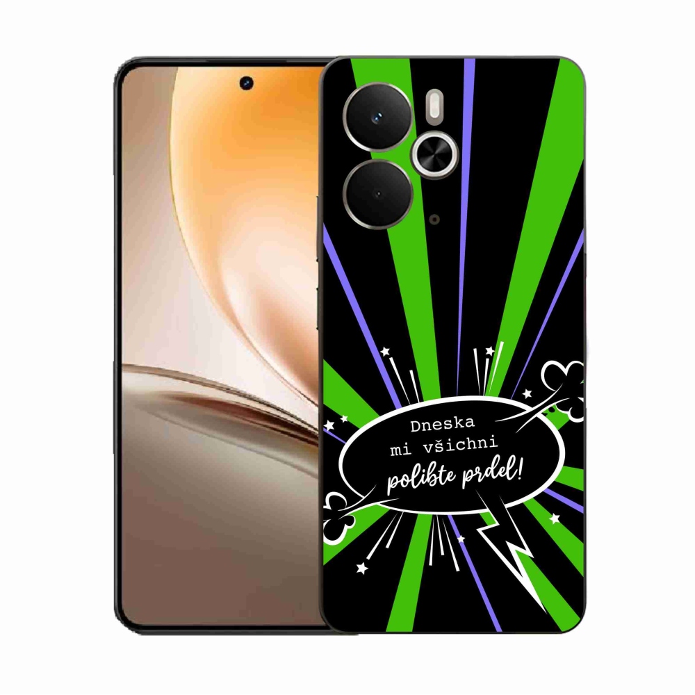 Gélový kryt mmCase na Realme 14 5G - vtipný text 15 čierne pozadie