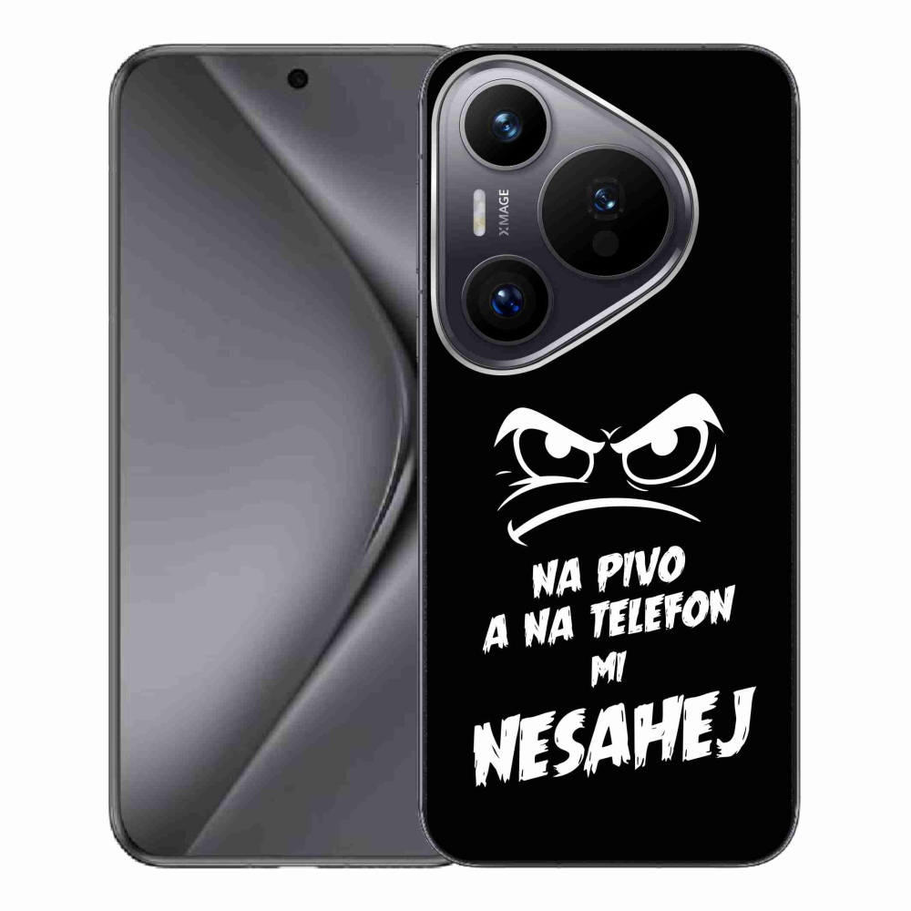 Gélový kryt mmCase na Huawei Pura 70 Pro - pivný motív 2 čierne pozadie