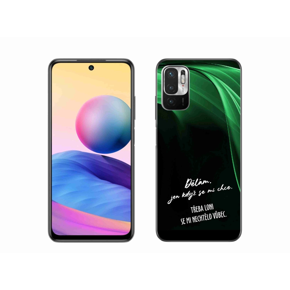 Gélový kryt mmCase na Xiaomi Redmi Note 10 5G - vtipný text 12 čierne pozadie