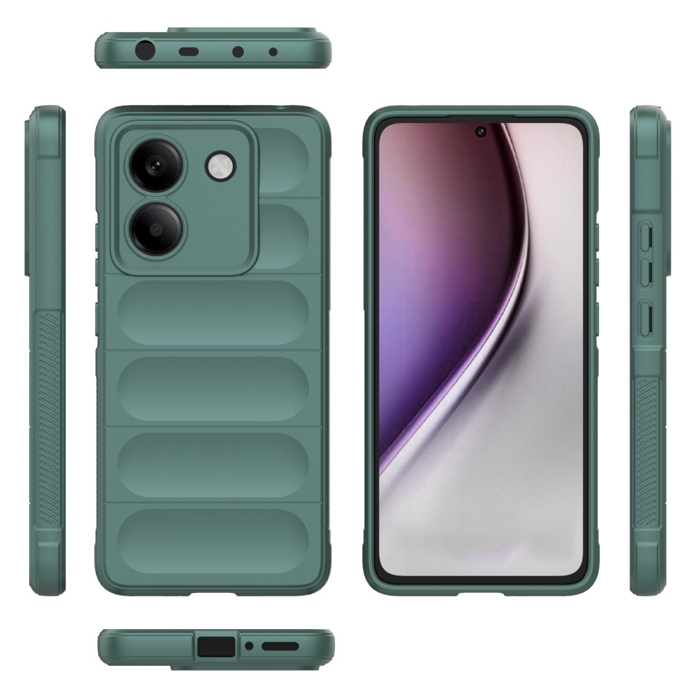 Rugg odolný gélový obal na Xiaomi Poco M7 Pro 5G - zelený