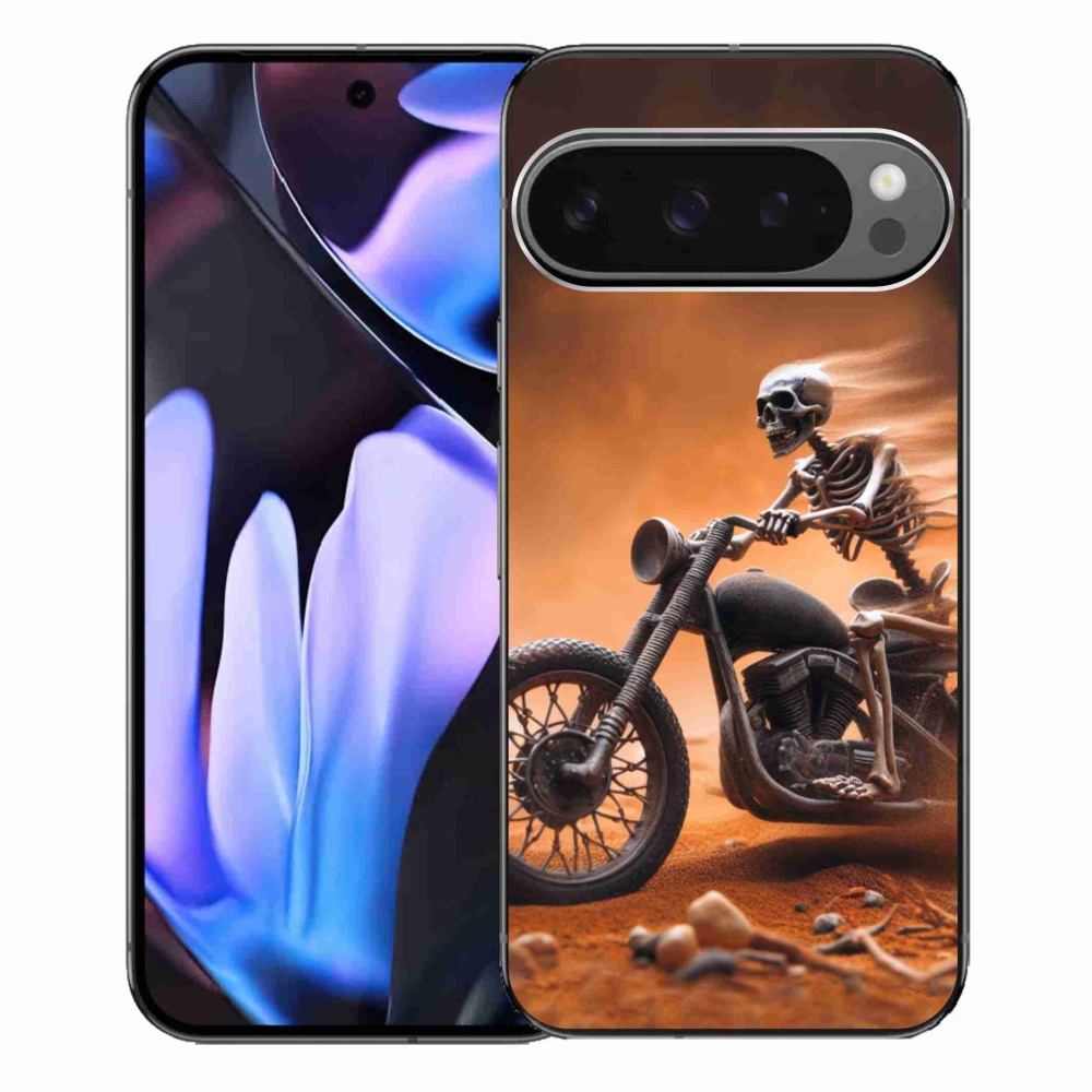 Gélový kryt mmCase na Google Pixel 9 Pro XL - kostra na motorke