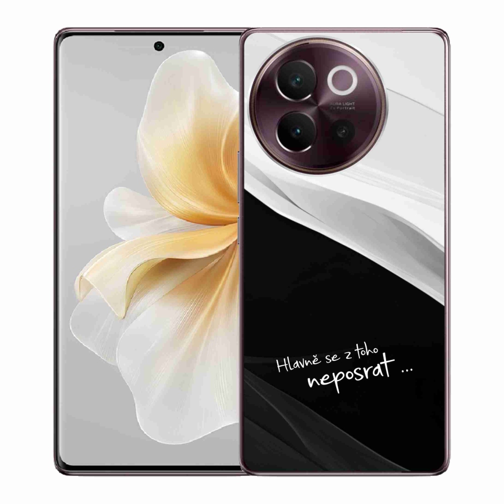 Gélový kryt mmCase na Vivo V40 Lite 5G - vtipný text 13 čiernobiele pozadie
