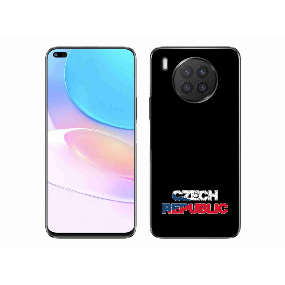 Gélový kryt mmCase na Huawei Nova 8i - Czech Republic čierne pozadie