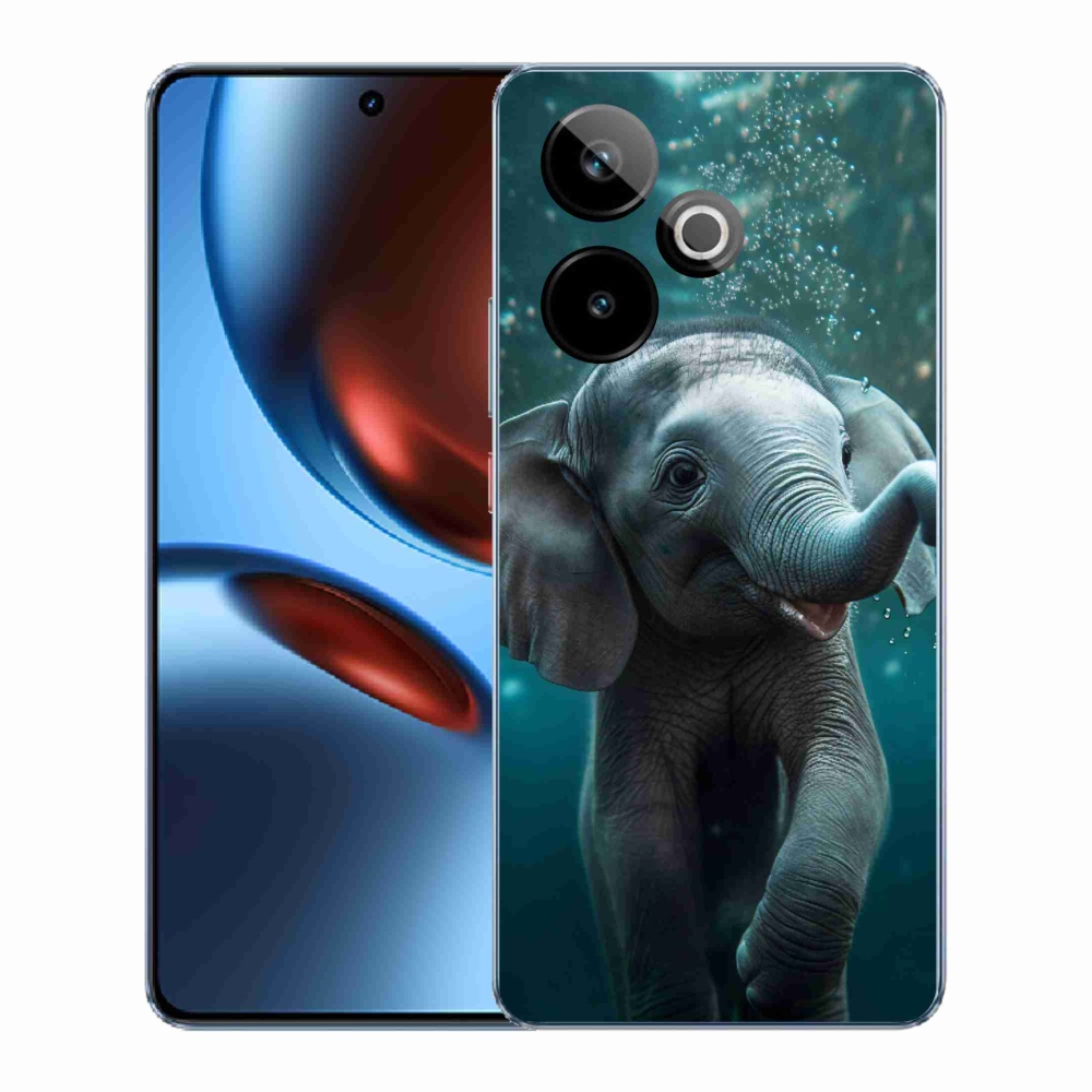 Gélový kryt mmCase na Realme GT 7 5G/GT 7T 5G - sloník pod vodou