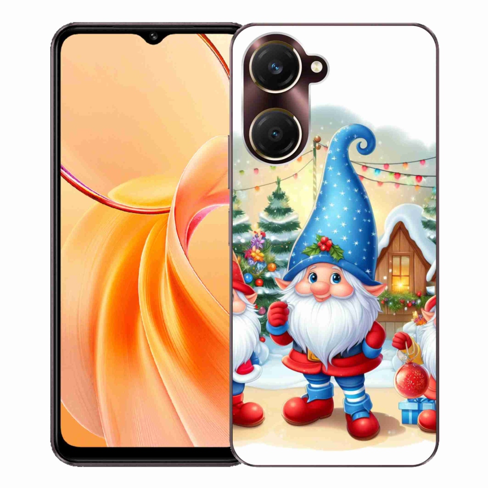 Gélový kryt mmCase na Vivo Y28s 5G - vianočné škriatkovia