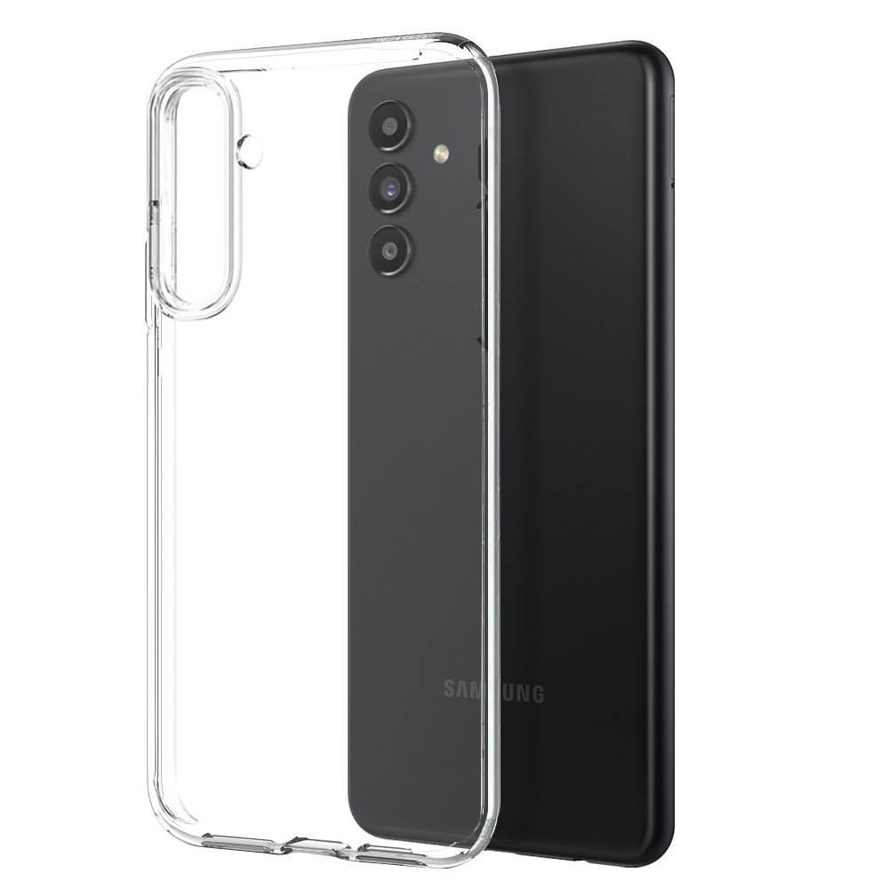 NORTHJO priehľadný gélový obal + tvrdené sklo na Samsung Galaxy A13 5G/A04s 4G (164.7 x 76.7 x 9.1 mm) - priehľadný
