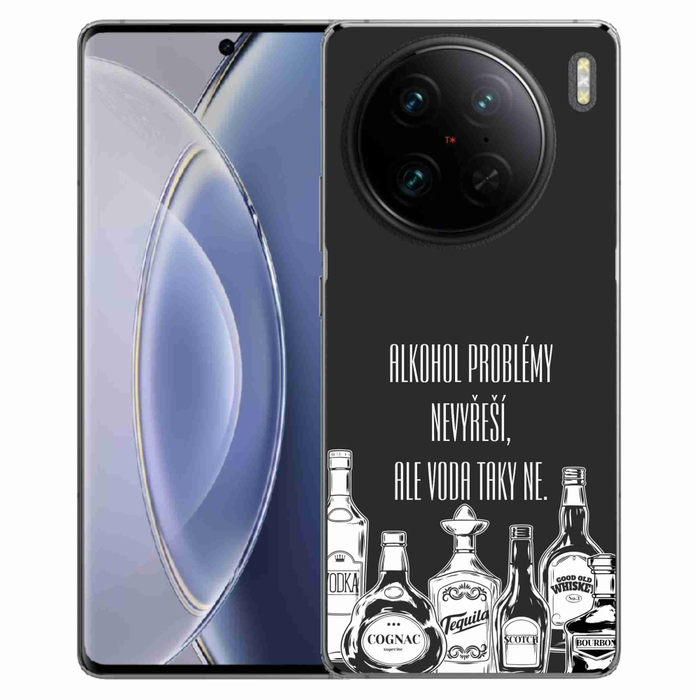 Gélový kryt mmCase na Vivo X90 Pro - vtipný text čierne pozadie