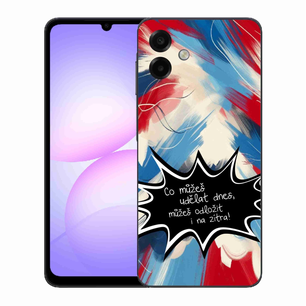 Gélový kryt mmCase na Samsung Galaxy A07 4G - vtipný text 9 čierne pozadie