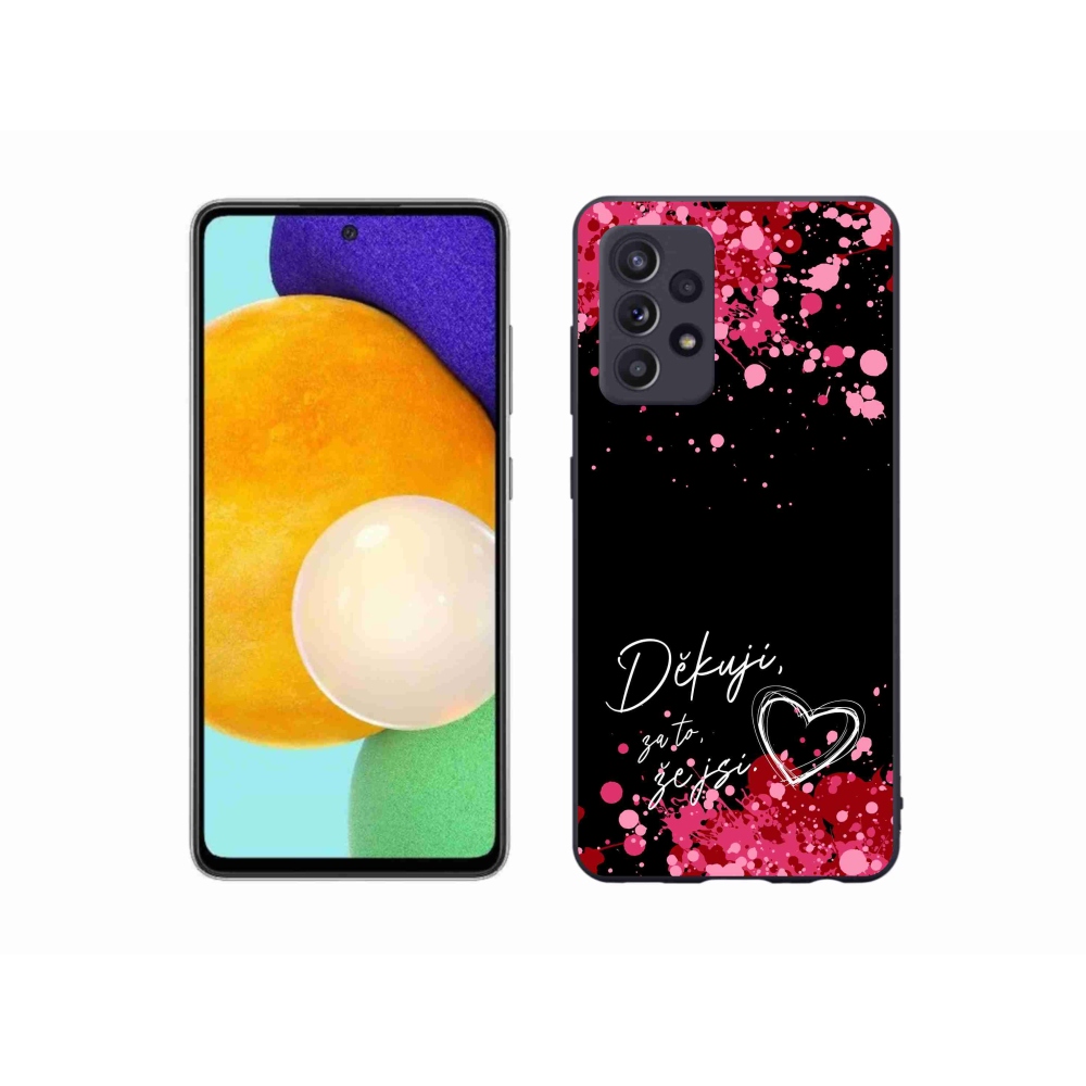 Gélový kryt mmCase na Samsung Galaxy A52/A52 5G - zamilovaný text 2 čierne pozadie