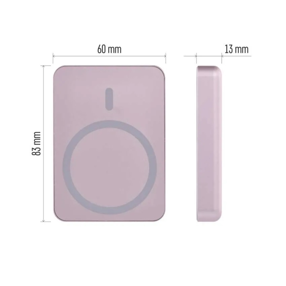 Powerbanka EMOS WI 522, 5 000 mAh, 20 W+Wireless - lososová