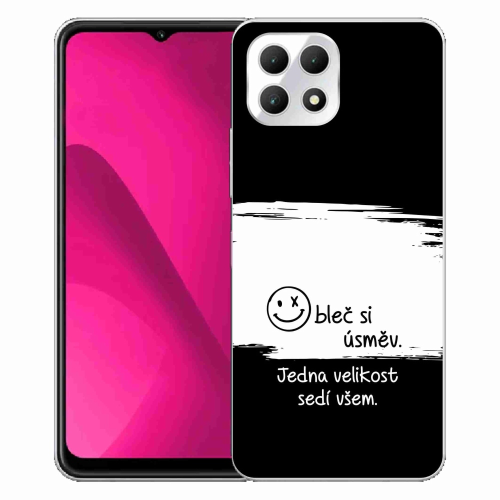 Gélový kryt mmCase na T-Mobile T Phone 2 - vtipný text 8 bieločierne pozadie