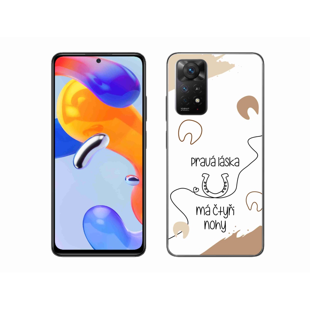 Gélový kryt mmCase na Xiaomi Redmi Note 11 Pro 4G/5G - konský motív biele pozadie